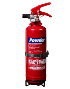 1KGDP - Commander Edge - Powder Fire Extingusher - 1kg - Incl S/Steel Centre Bracket