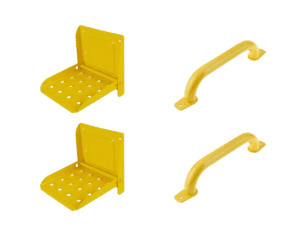 Yellow TransGard single access step and grab handle kit, twin pack for safe entry to commercial vehicles