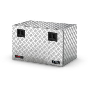 Aluminium tread plate toolbox with two NexT Handle