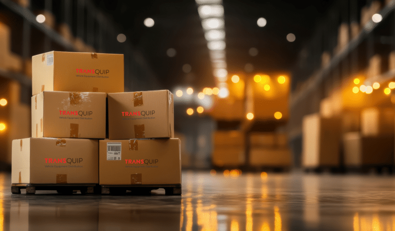 TransQuip warehouse with orders ready to ship.