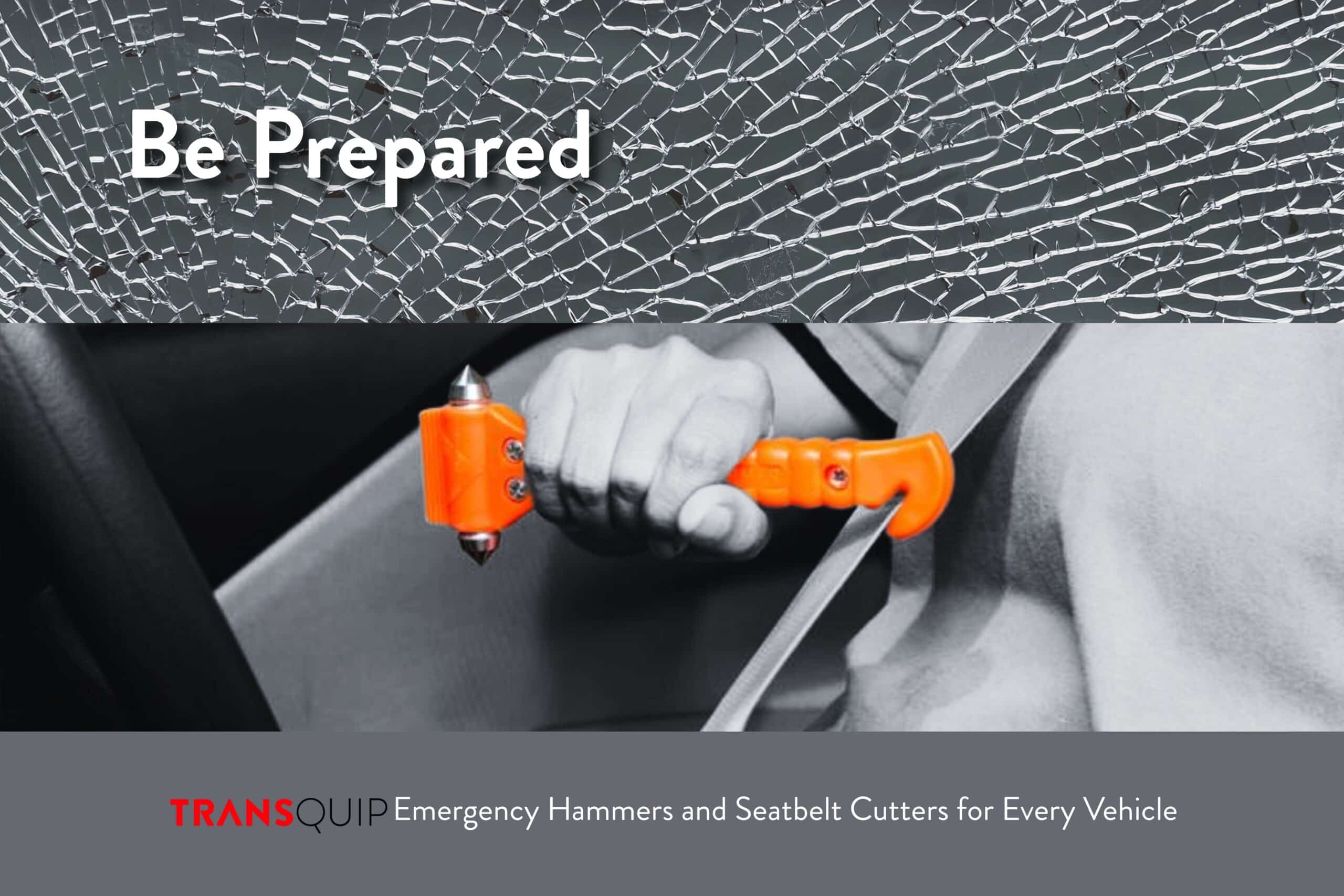 Emergency Escape Hammer With-Belt Cutter TransQuip