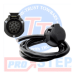Tow-Trust 13 Pin Pre-Wired Towing Socket with 2m Cable – No Plate TransQuip